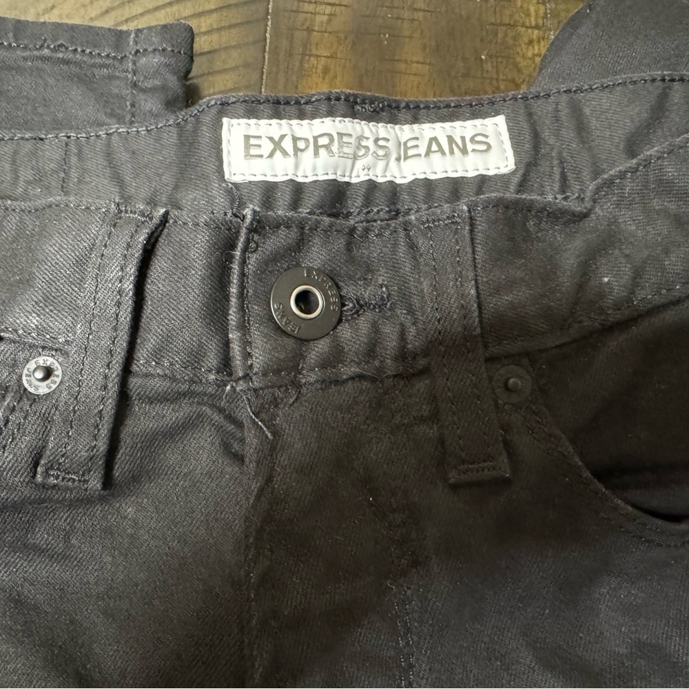 Men's Express Alec Skinny Fit Black Jeans 30 x 30 - Picture 2 of 7